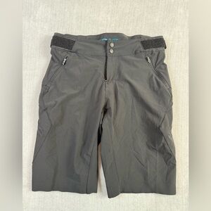 Zoic Black Mountain Bike Shorts Mens Adjustable Waist Zipper Pockets MTB Cycling